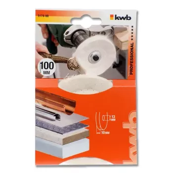 Pulēšanas ripa KWB 517400 10 cm darba diametrs 1,3 cm kāta diametrs