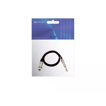 Audio kabelis XLR 3-pin sievišķais uz 6.35mm vīrišķais 0.9m Omnitronic 3022516L