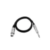 Audio kabelis XLR 3-pin sievišķais uz 6.35mm vīrišķais 0.9m Omnitronic 3022516L