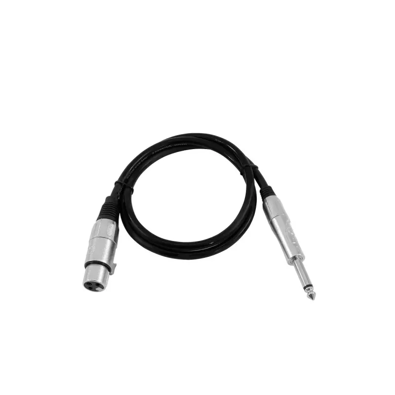 Audio kabelis XLR 3-pin sievišķais uz 6.35mm vīrišķais 0.9m Omnitronic 3022516L