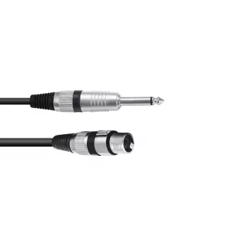Audio kabelis XLR 3-pin sievišķais uz 6.35mm vīrišķais 0.9m Omnitronic 3022516L