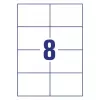 Pašlīmējošās printera etiķetes Avery LR3427-10 Baltas A4 80 etiķetes