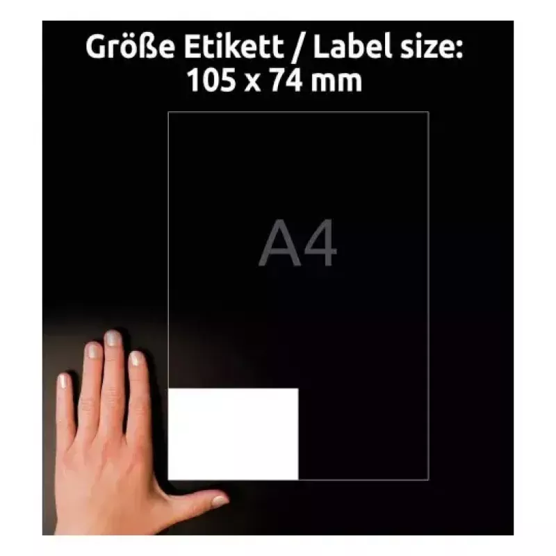 Pašlīmējošās printera etiķetes Avery LR3427-10 Baltas A4 80 etiķetes