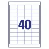 Pašlīmējošā printera etiķete Avery LR3657-10 Balta 2.54x4.85 cm 400 gab.