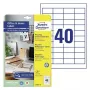 Pašlīmējošā printera etiķete Avery LR3657-10 Balta 2.54x4.85 cm 400 gab.