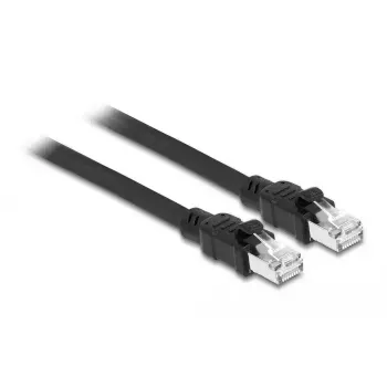 DeLOCK tīkla kabelis RJ45 Cat.6A F/UTP 1 m Melns