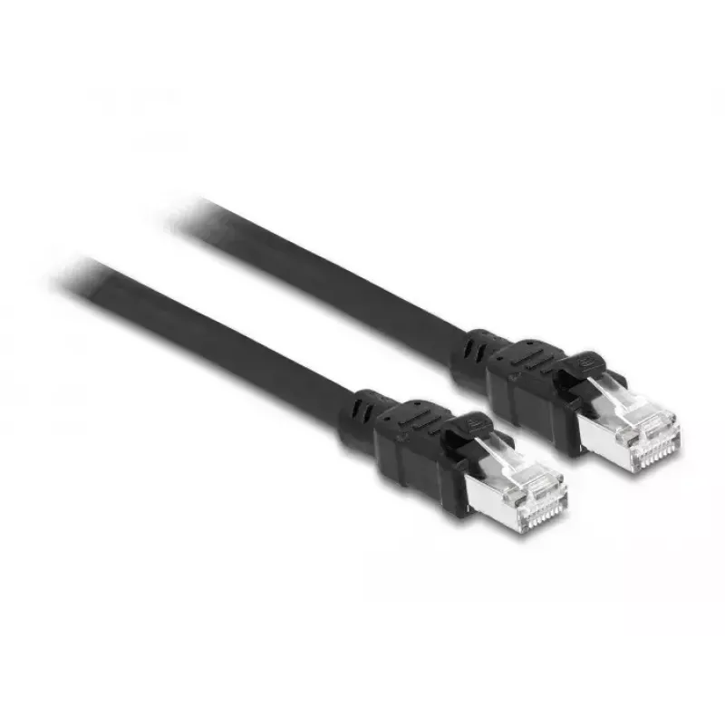 DeLOCK tīkla kabelis RJ45 Cat.6A F/UTP 1 m Melns