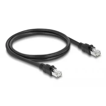 DeLOCK tīkla kabelis RJ45 Cat.6A F/UTP 1 m Melns