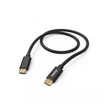 Hama Fabric USB kabelis USB 2.0 1.5 m USB C Melns