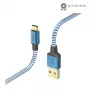 Hama Reflective USB kabelis USB 2.0 1.5 m USB A USB C Zils