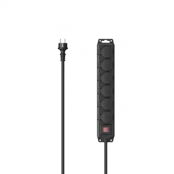 Hama 00223065 strāvas pagarinātājs 2 m 6 maiņstrāvas kontaktligzdas(-u) Āra melns