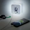 Hama 00223498 LED naktsgaismas ar kontaktligzdu, 2 USB izejām, kustības un gaismas sensoru