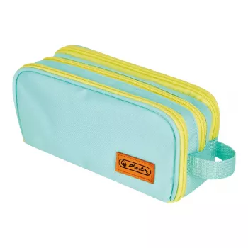 Penālis Herlitz Neon Soft Polyester Mint dzeltena 235x110x75mm