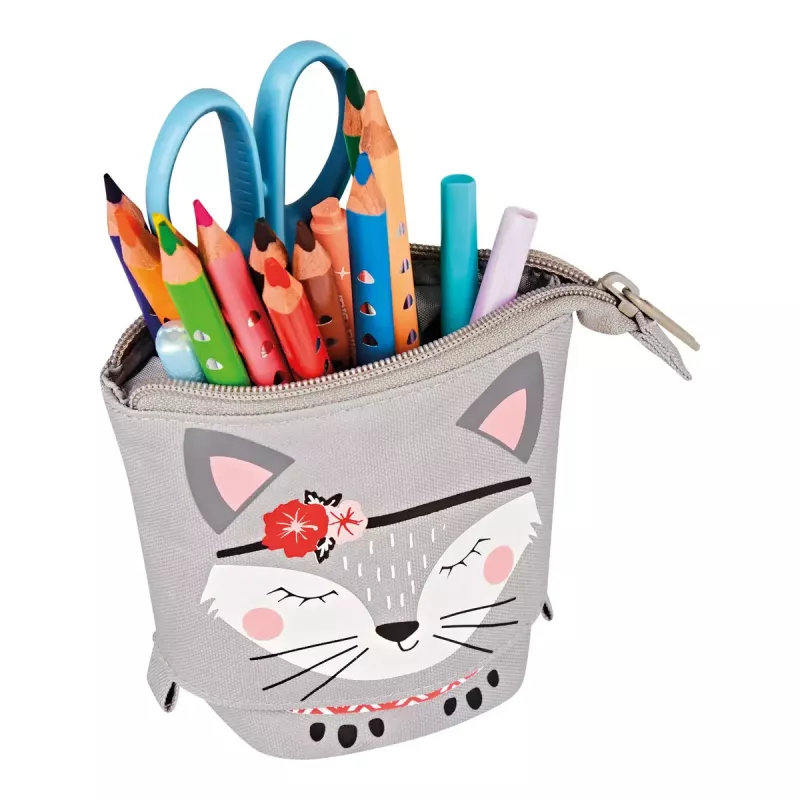 Mīksts penālis Herlitz Kitty Poliesteris Pelēks Rozā Balts
