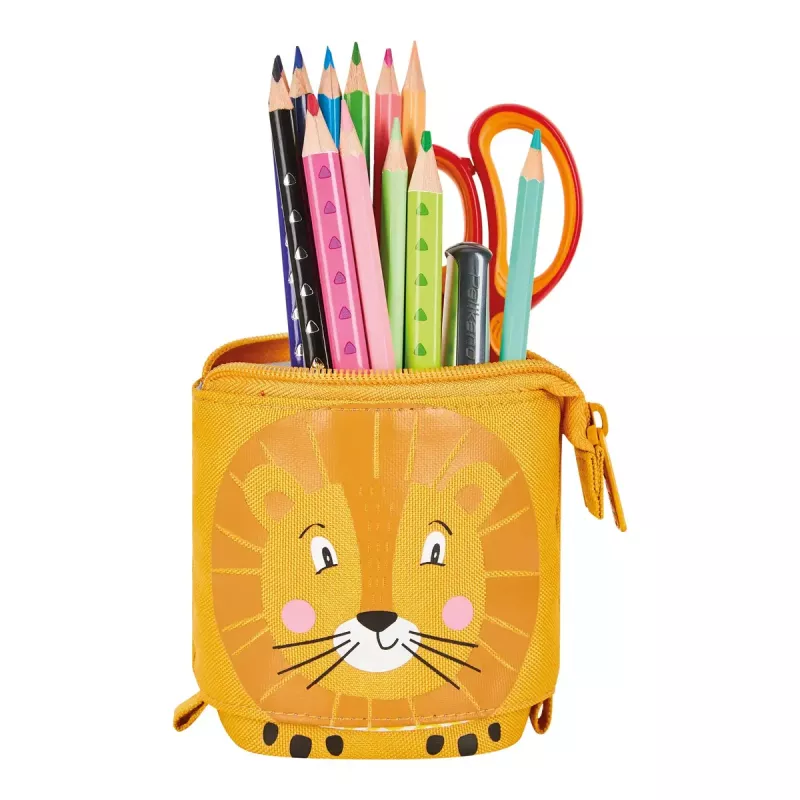 Mīksts penālis Herlitz Lion 140mm x 75mm x 185mm Poliesters Oranžs Dzeltens