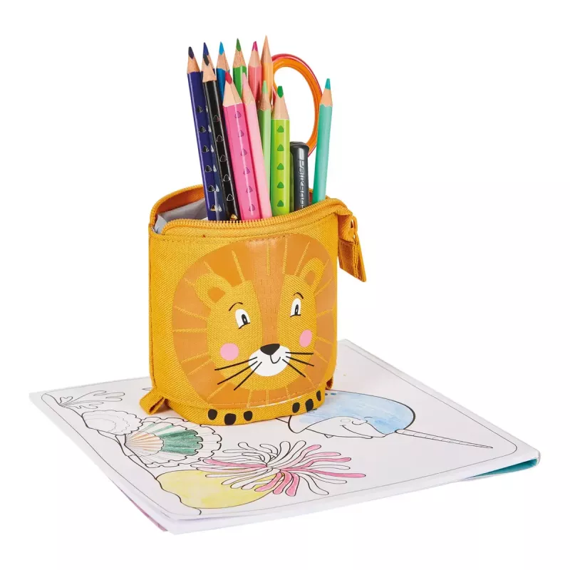 Mīksts penālis Herlitz Lion 140mm x 75mm x 185mm Poliesters Oranžs Dzeltens