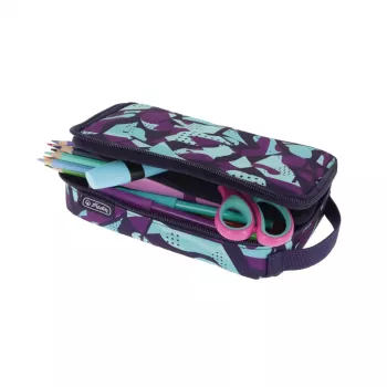 Penālis Herlitz 2 Go CamoPurple Poliesters Zils Purpurs 210x130x60mm