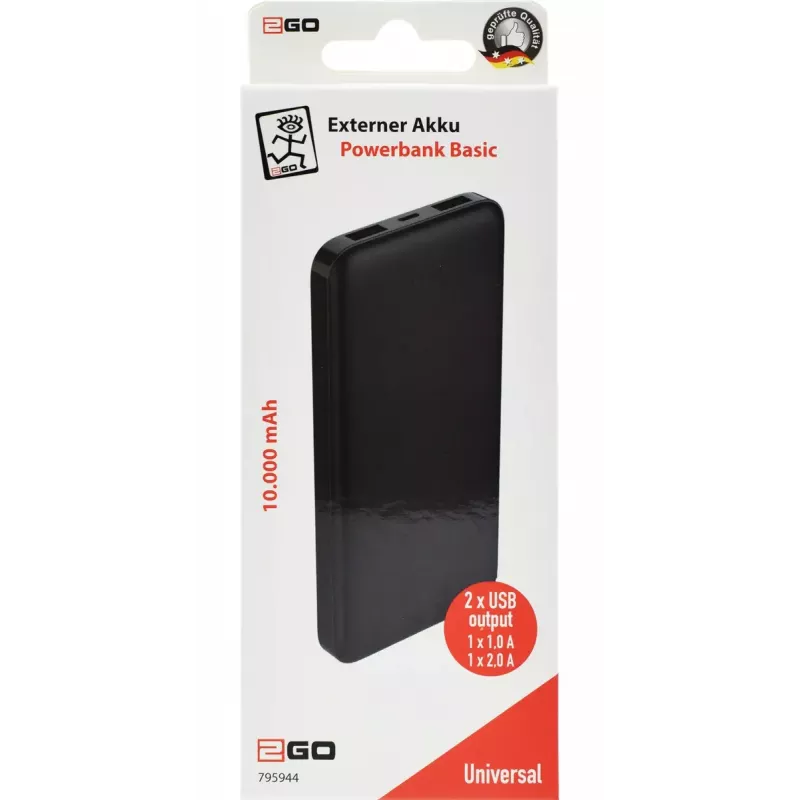 Ārējais akumulators 2GO 795944, 10000 mAh