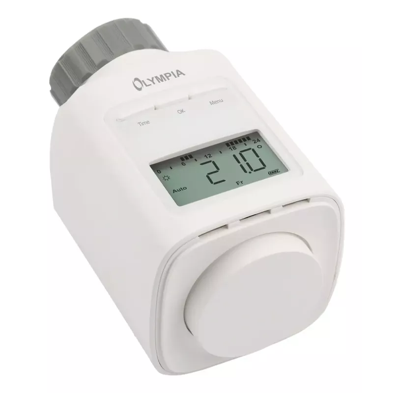 Radiatora termostats Olympia HT 430-23A (modelis 73036) Balts, elektroniska vadība