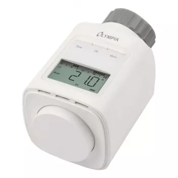 Radiatora termostats Olympia HT 430-23A (modelis 73036) Balts, elektroniska vadība