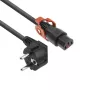 ACT Powercord CEE 7/7 vīrišķais (leņķveida) - C13 IEC Lock+ melns 2 m, EL332S, 5 gab. komplekts
