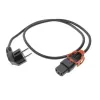 ACT Powercord CEE 7/7 vīrišķais (leņķveida) - C13 IEC Lock+ melns 2 m, EL332S, 5 gab. komplekts