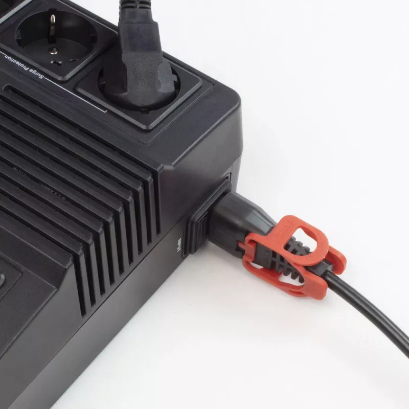 ACT Powercord CEE 7/7 vīrišķais (leņķveida) - C13 IEC Lock+ melns 2 m, EL332S, 5 gab. komplekts