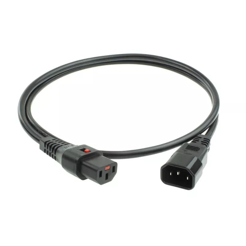 ACT strāvas vads C13 IEC Lock - C14 melns 2 m, PC1021, 5 gab.