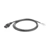 ACT Powercord C13 IEC Lock - atvērts gals melns 2 m, PC1025, 5-pack