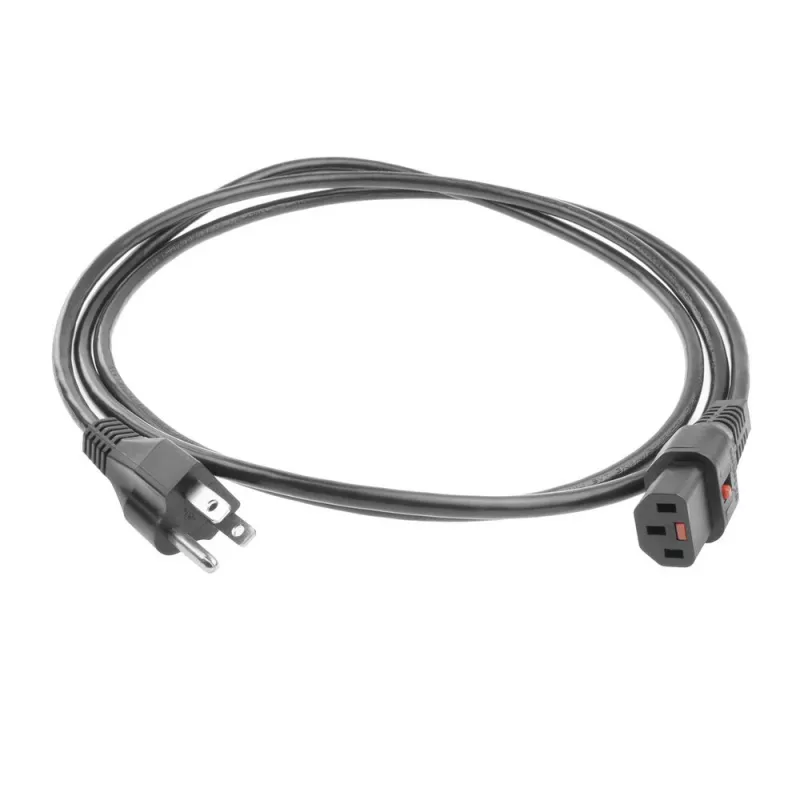 ACT strāvas vads ASV spraudnis - C13 IEC Lock melns 2 m, PC1063, 5 gab. iepakojums
