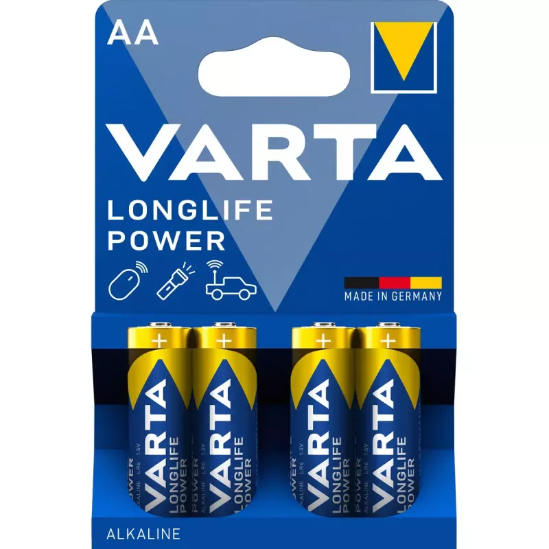 Vienreizlietojamā baterija Varta 4906/4B AA Sārmaina