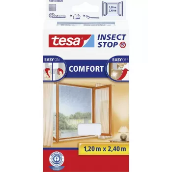 Logu kukaiņu sieta panelis Tesa Insect Stop Comfort 55918-00020-00 1200 x 2400 mm Balts