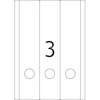 Vīles uzlīmes HERMA A4 61x297 mm balts papīrs matēts necaurspīdīgs 75 gab.