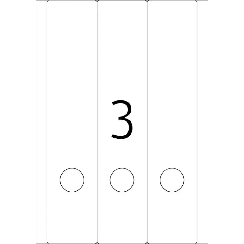 Vīles uzlīmes HERMA A4 61x297 mm balts papīrs matēts necaurspīdīgs 75 gab.