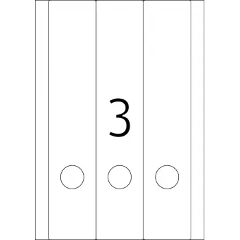Failu uzlīmes HERMA 5159 A4 59x297 mm balts papīrs matēts necaurspīdīgs
