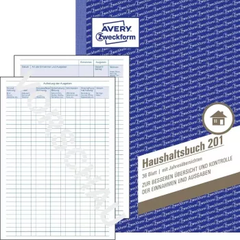 Grāmatvedības veidlapa/grāmata AVERY 201 A5 36 lapas