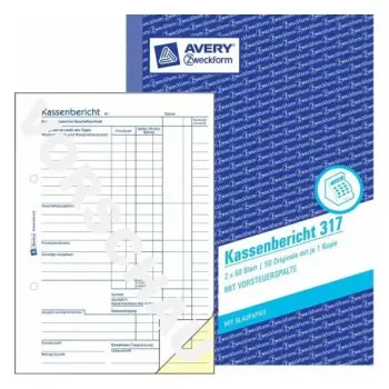 Administrācijas grāmata Avery 317 zila balta