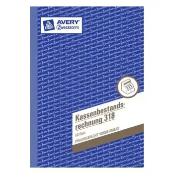 Administrācijas grāmata Avery 318 zila balta