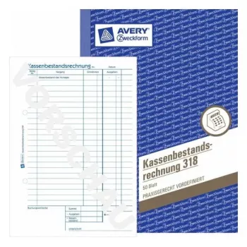 Administrācijas grāmata Avery 318 zila balta