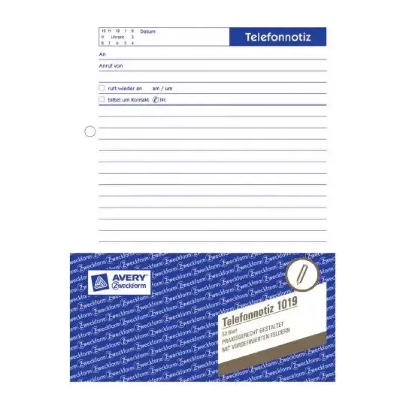 Avery 1019 reģistra papīrs