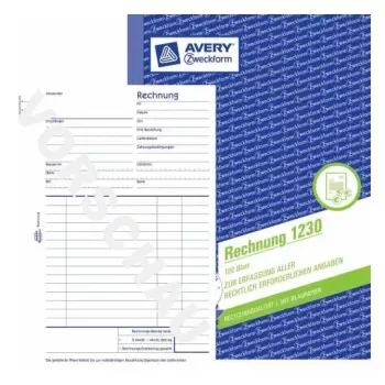 Administrācijas grāmata Avery 1230 zila balta
