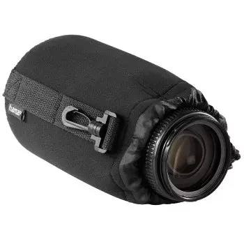 Hama 00126695 kameras objektīva futrālis/vāciņš Melns Neoprēns