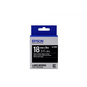 Epson etiķešu kasetne Vivid LK-5BWV balta/melna 18mm (9m)