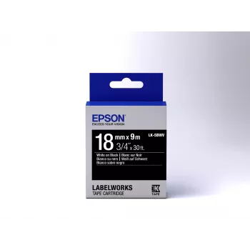 Epson etiķešu kasetne Vivid LK-5BWV balta/melna 18mm (9m)