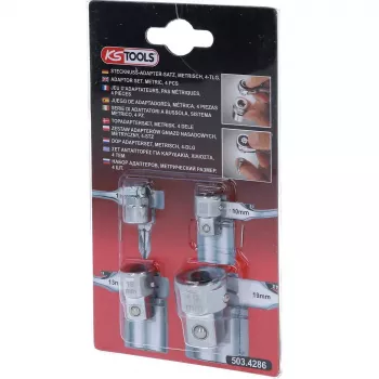 Kārbu komplekts KS Tools 503.4286 4 galviņas Hroma-vanādija tērauds