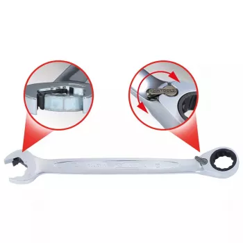 Kombinētā uzgriežņatslēga KS Tools 503.5917 17 mm no hroma-vanādija tērauda