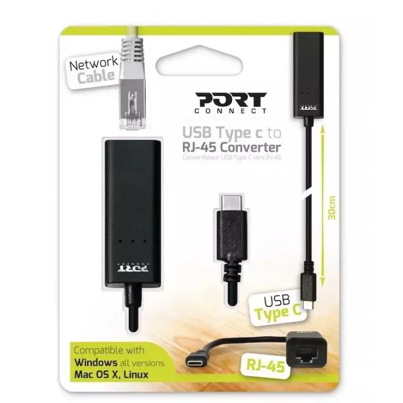 Port Designs 900126 klēpjdatora dokstacija USB melna 0,3 m