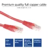ACT sarkans 3 m U/UTP CAT6 kabeļa ielāps ar RJ45 savienotājiem