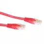 ACT sarkans 1,5 metru U/UTP CAT6 komutācijas kabelis ar RJ45 savienotājiem