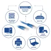 ACT Blue 7 meter U/UTP CAT6 plāksterkabelis ar RJ45 savienotājiem